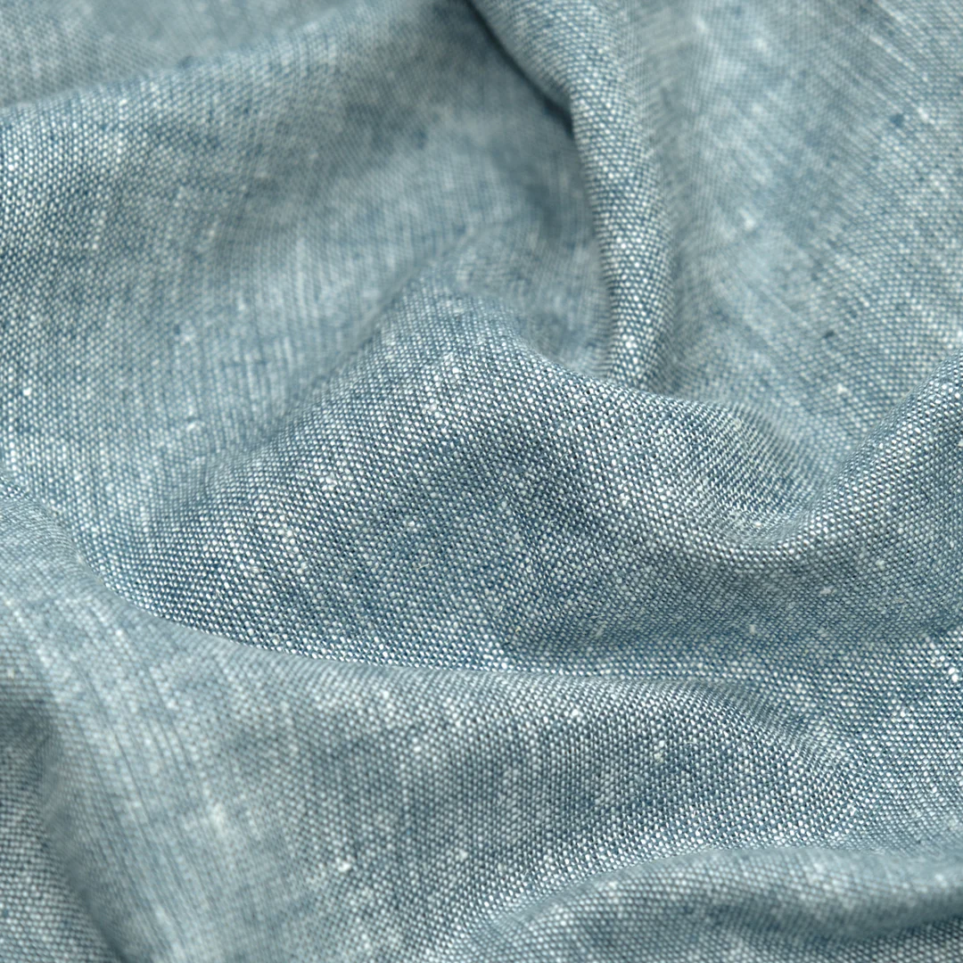 Coastal Linen Cotton Chambray - Lake - Image 2