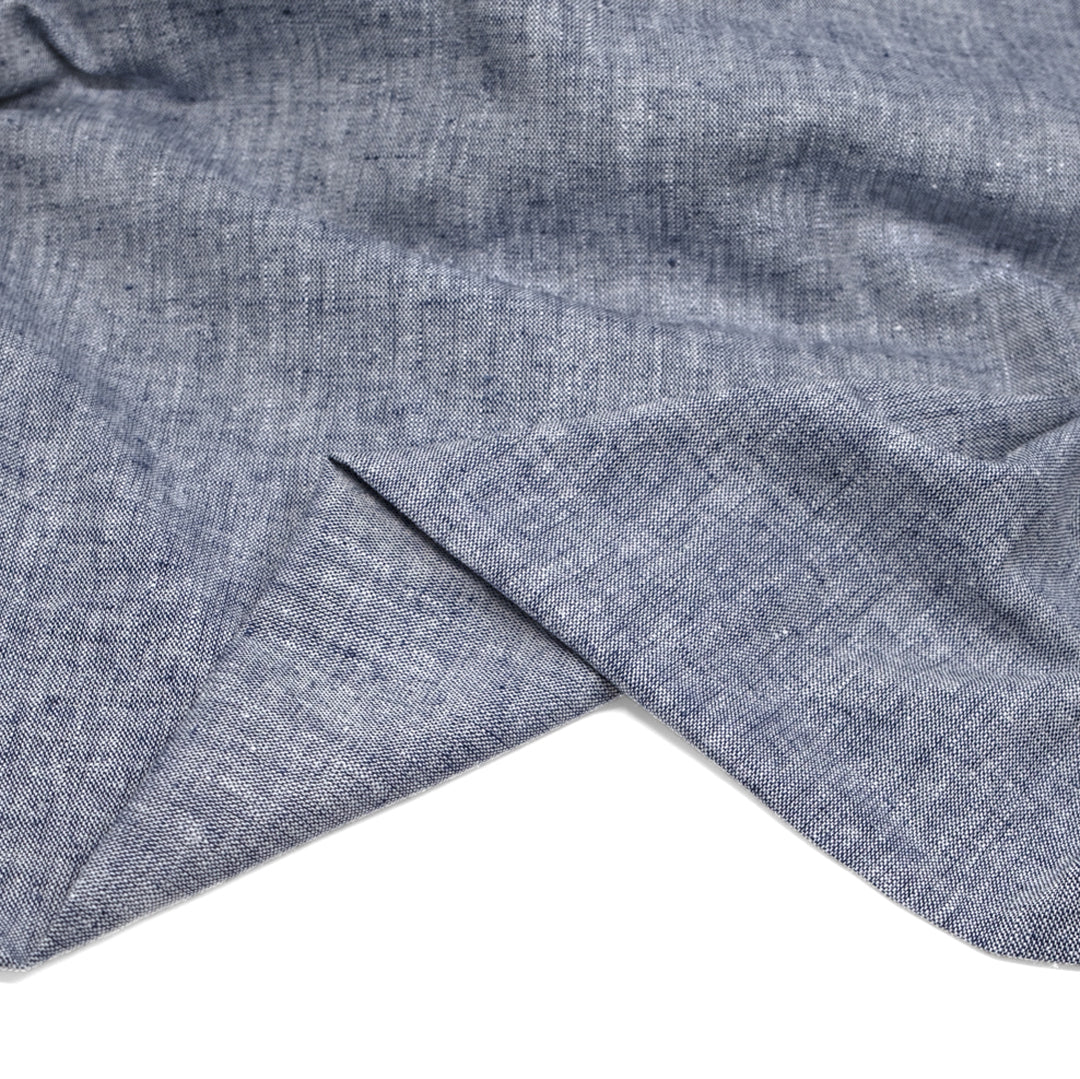 Coastal Linen Cotton Chambray - Navy