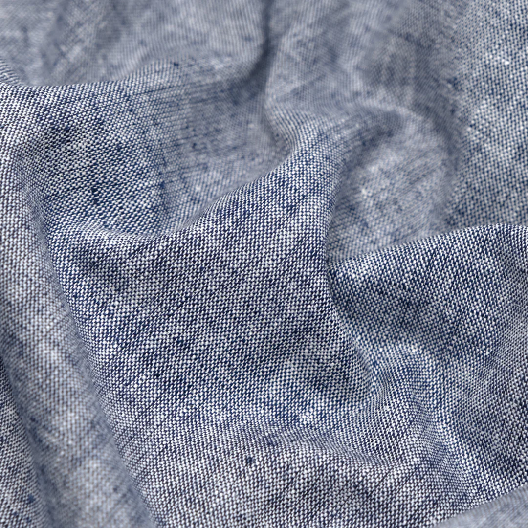 Coastal Linen Cotton Chambray - Navy - Image 2