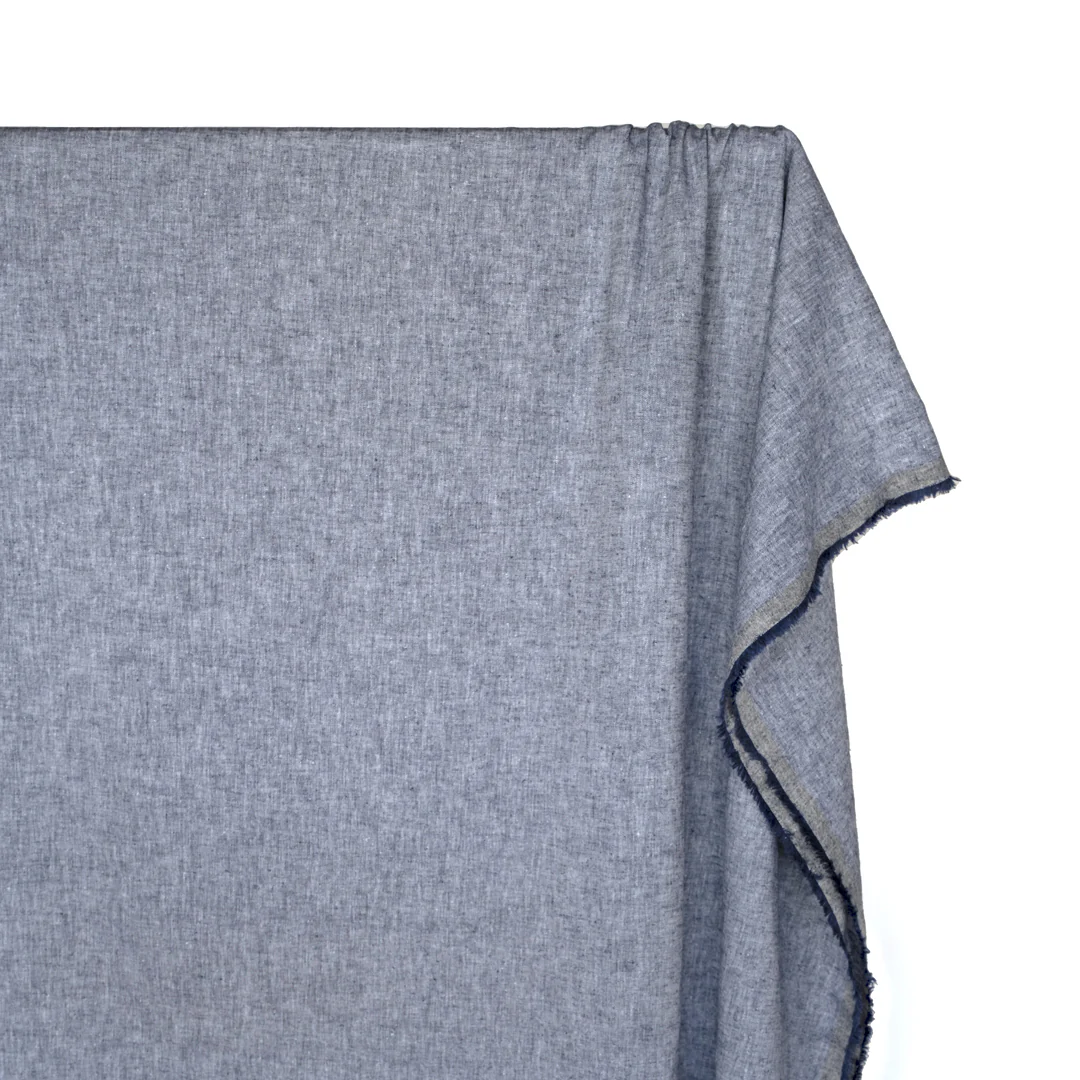 Coastal Linen Cotton Chambray - Navy - Image 3