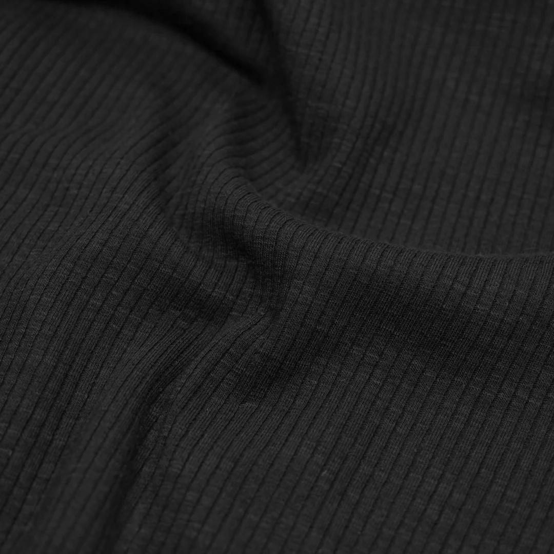 Comfy Cotton Rib Knit - Black