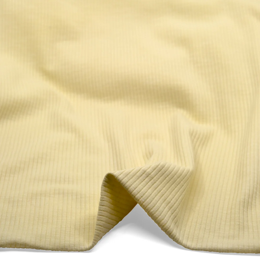 Comfy Cotton Rib Knit - Buttermilk - Image 2