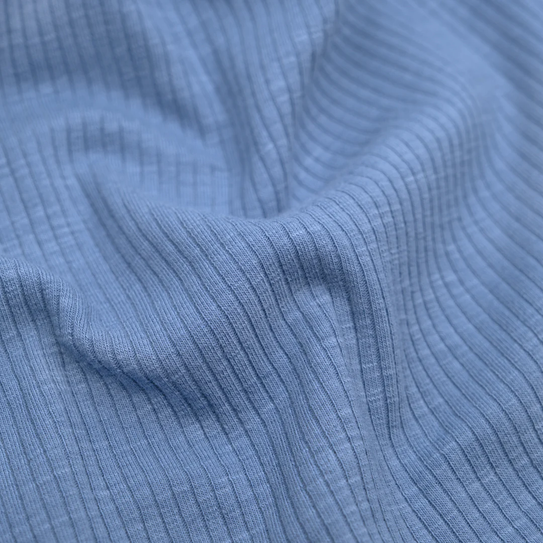 Comfy Cotton Rib Knit - Cornflower