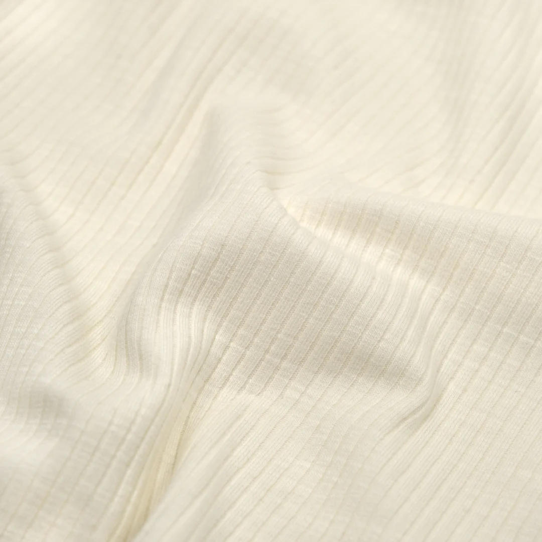Comfy Cotton Rib Knit - Ivory