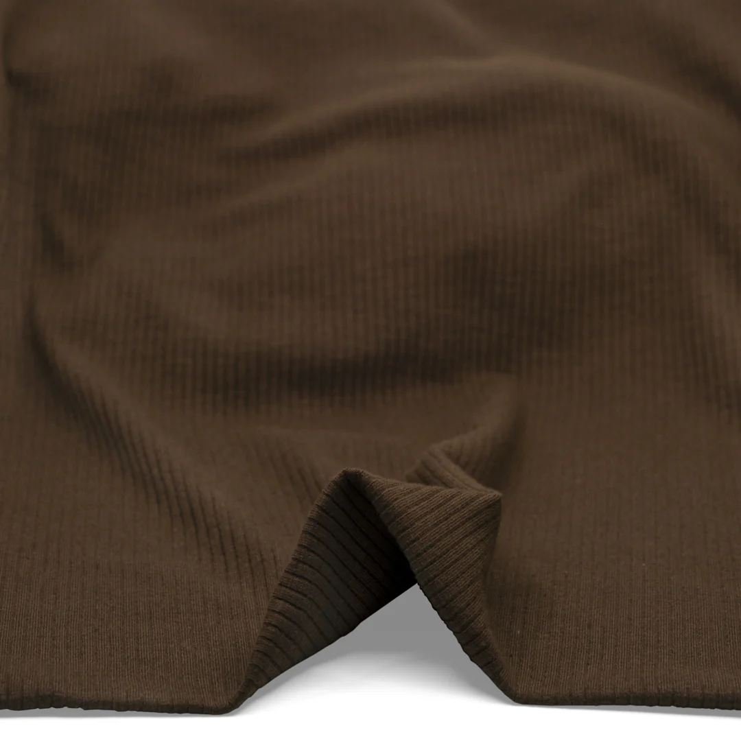 Comfy Cotton Rib Knit - Mink - Image 2