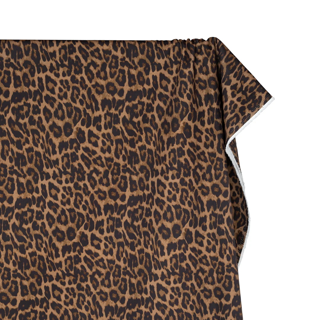 Cool Cat Printed Cotton Twill - Chocolate - Image 4