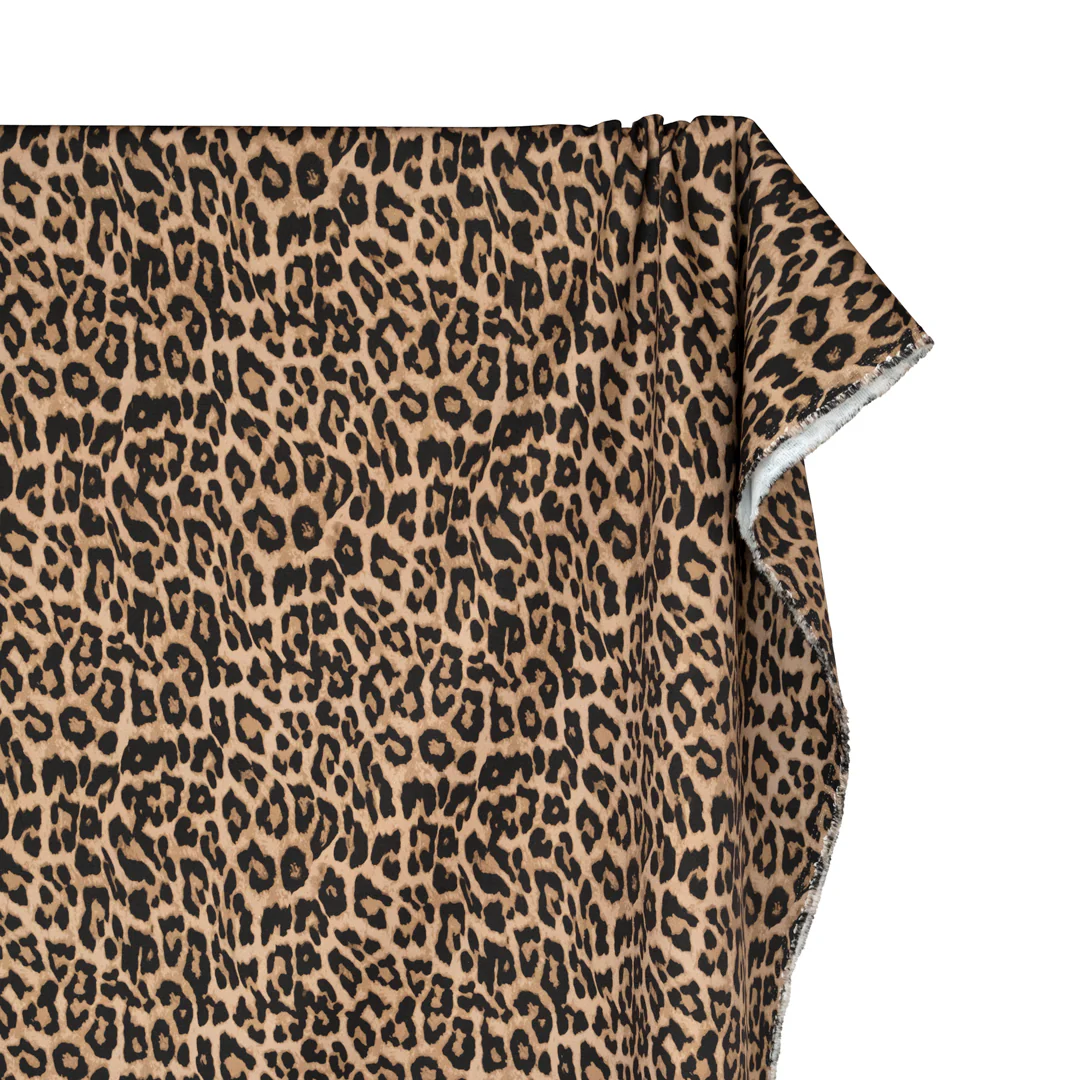 Cool Cat Printed Cotton Twill - Latte - Image 3