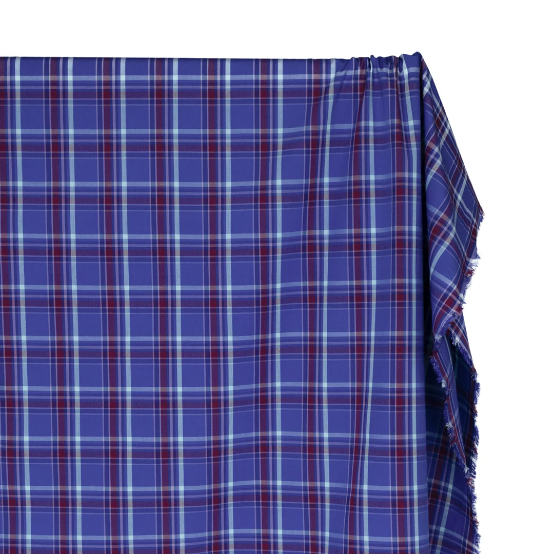 Cosmic Plaid Cotton Shirting - Belize/Multi - Image 3