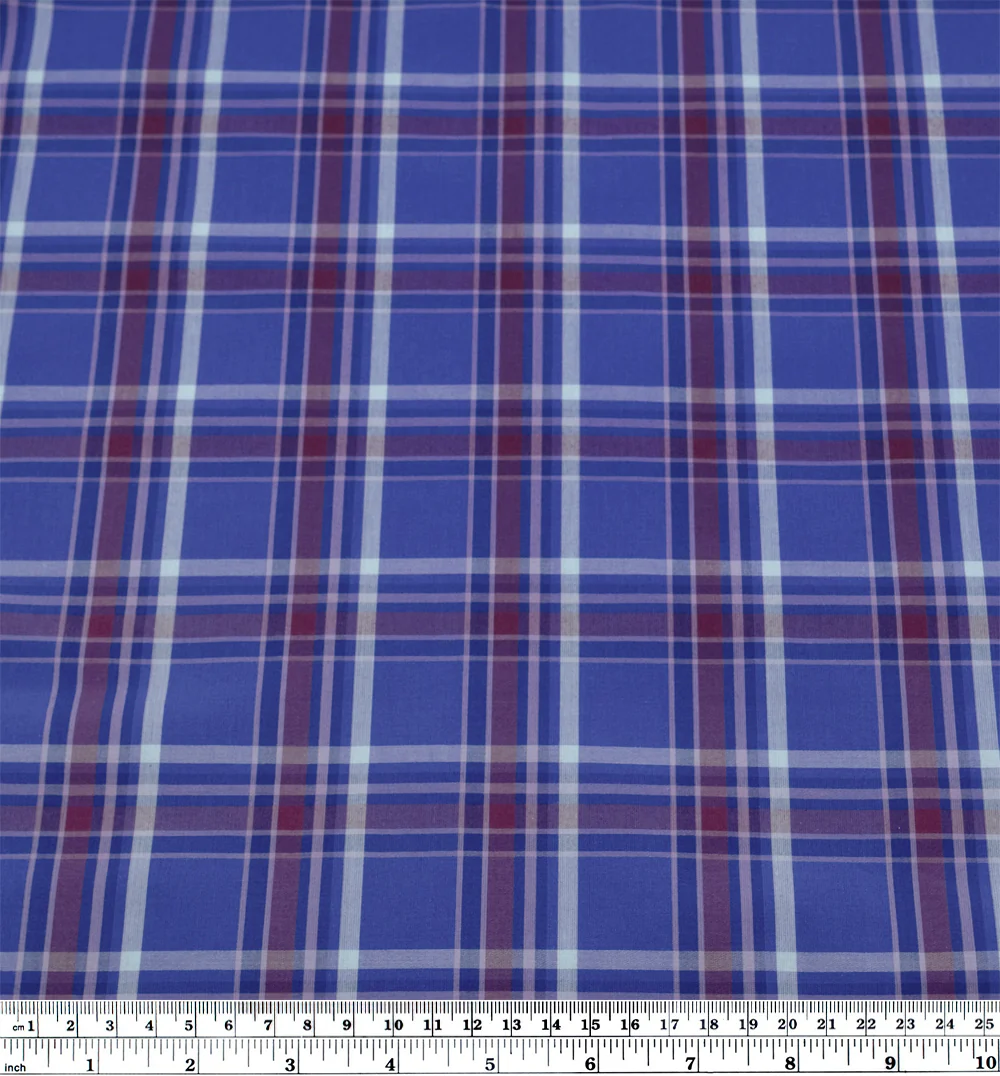 Cosmic Plaid Cotton Shirting - Belize/Multi - Image 4