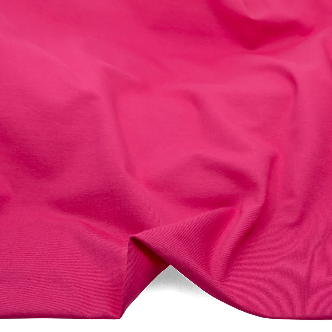 Cotton Jersey Knit - Electric Pink - Image 2