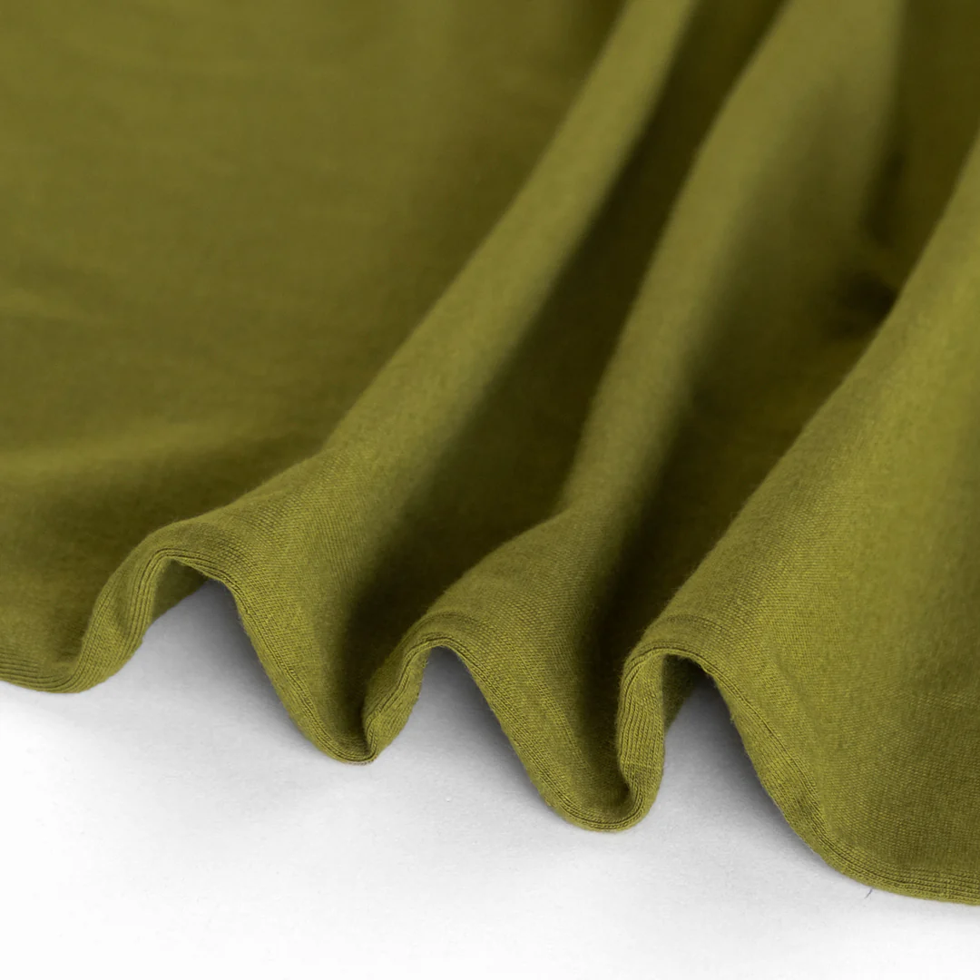 Cotton Modal Jersey Knit - Basil - Image 3