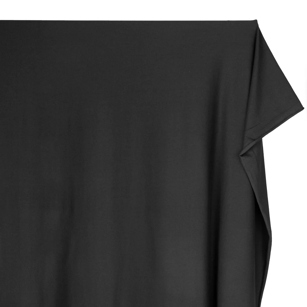 Cotton Modal Jersey Knit - Black - Image 3
