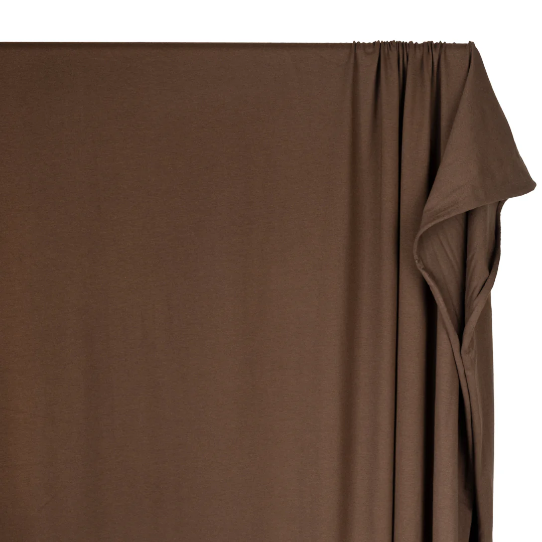 Cotton Modal Jersey Knit - Coffee Bean - Image 3
