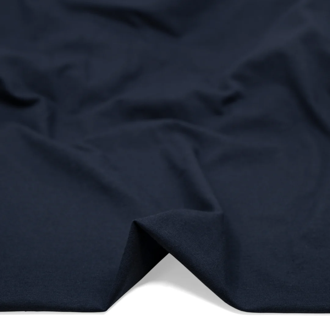 Cotton Modal Jersey Knit - Dark Denim - Image 2