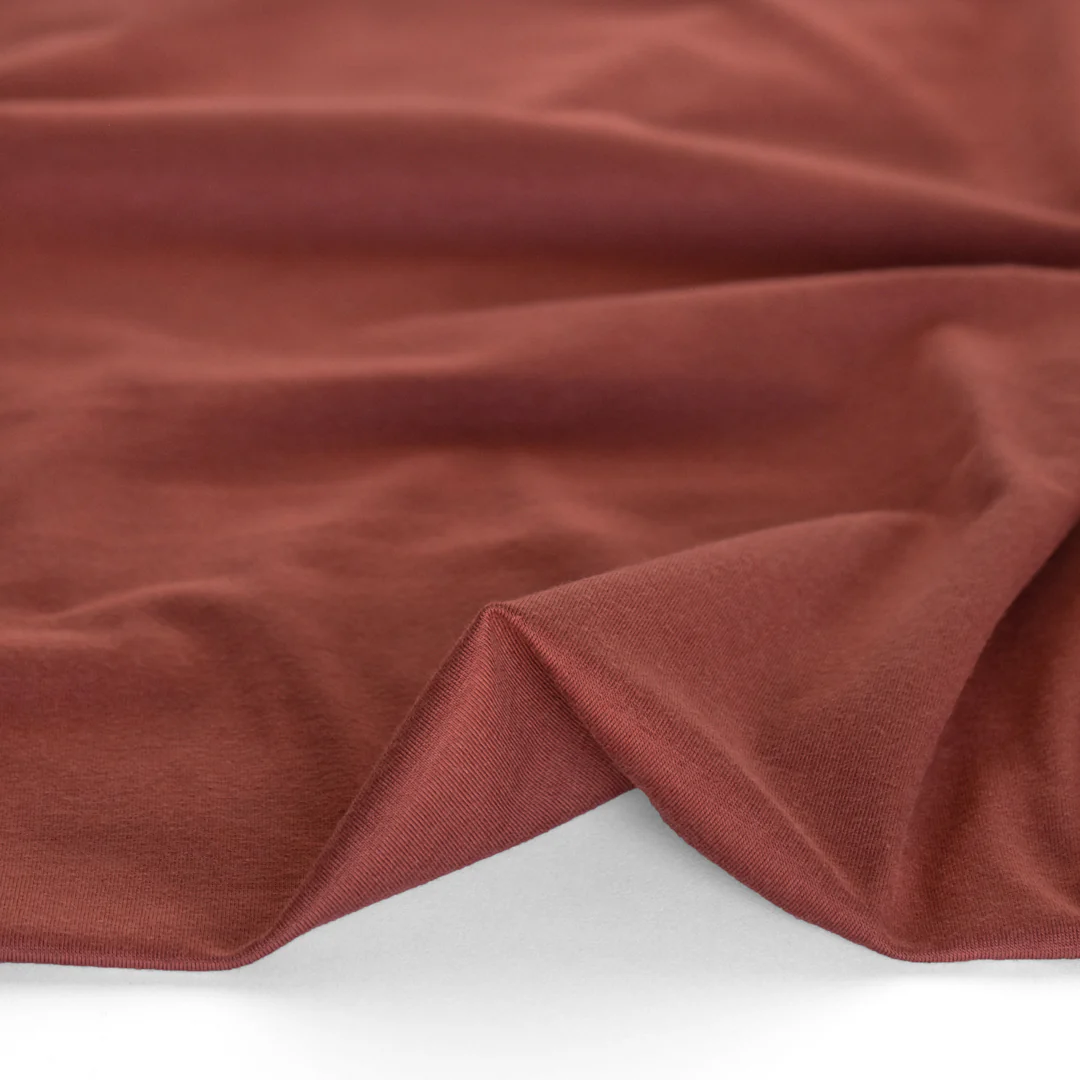 Cotton Modal Jersey Knit - Deep Rosewood