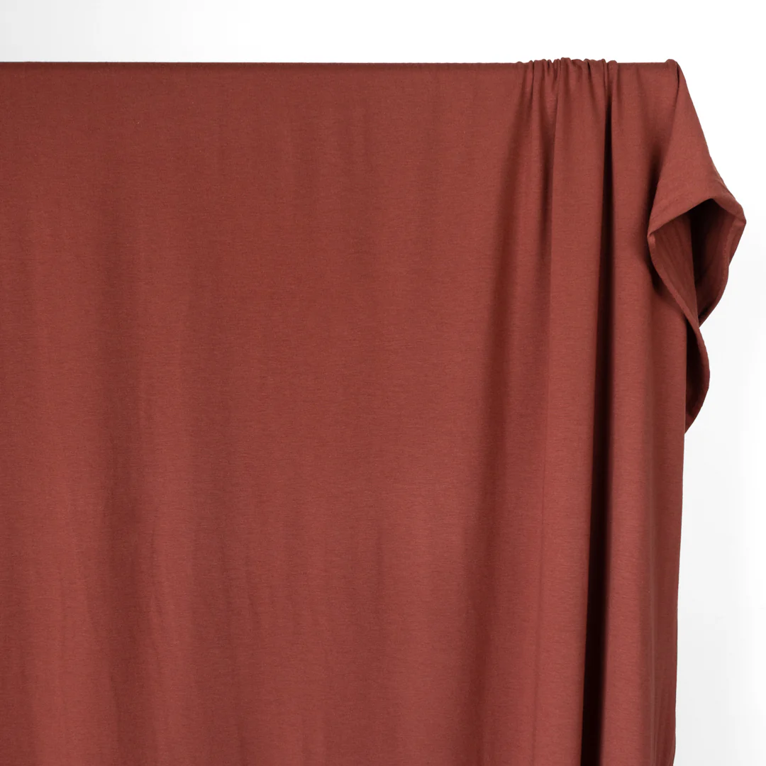 Cotton Modal Jersey Knit - Deep Rosewood - Image 3