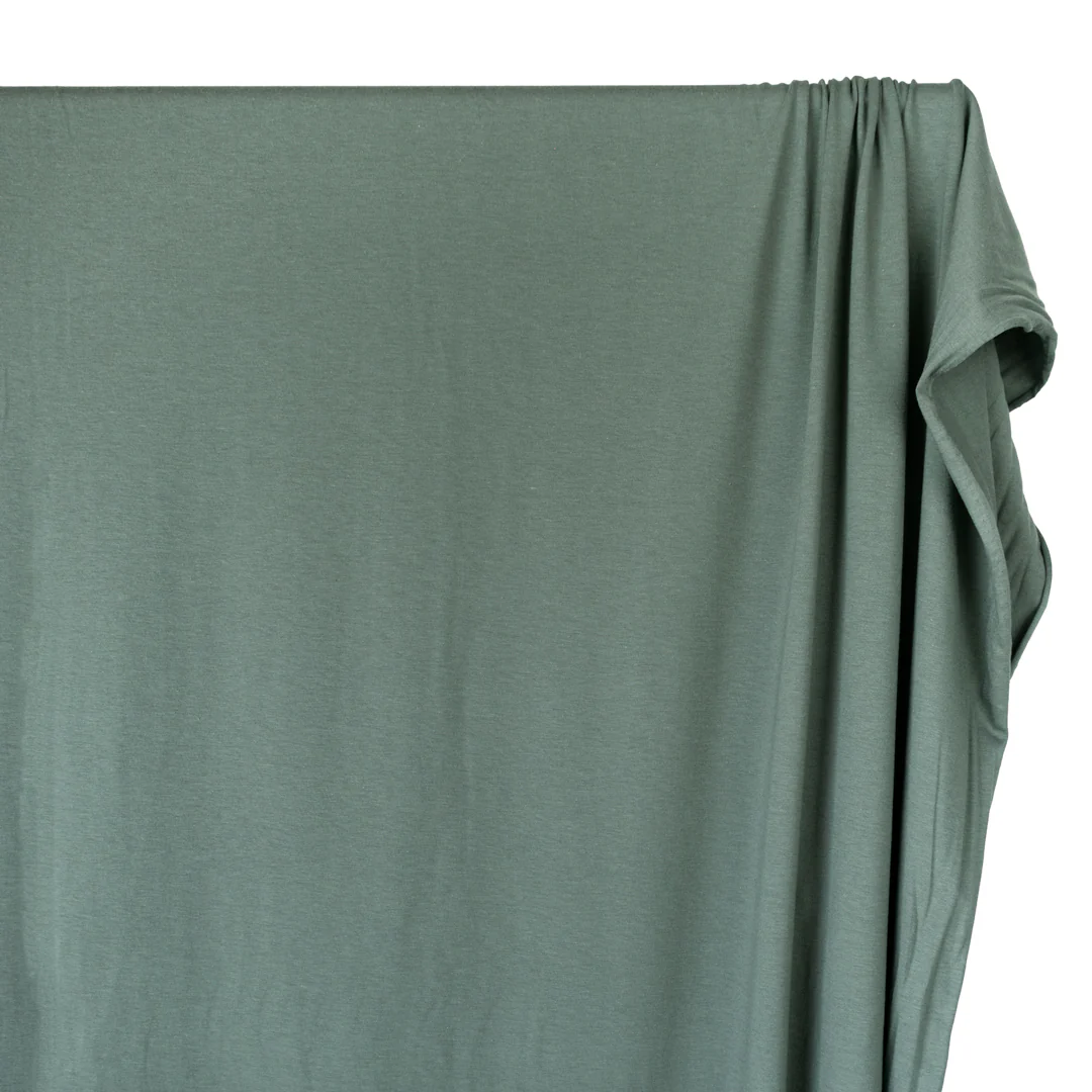 Cotton Modal Jersey Knit - Dusty Jade - Image 3