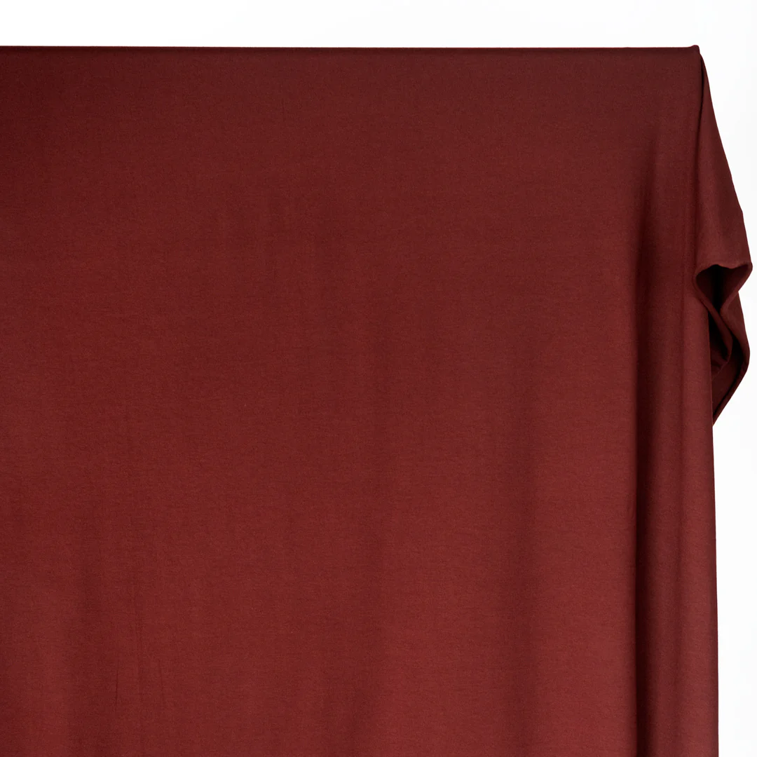 Cotton Modal Jersey Knit - Merlot - Image 3
