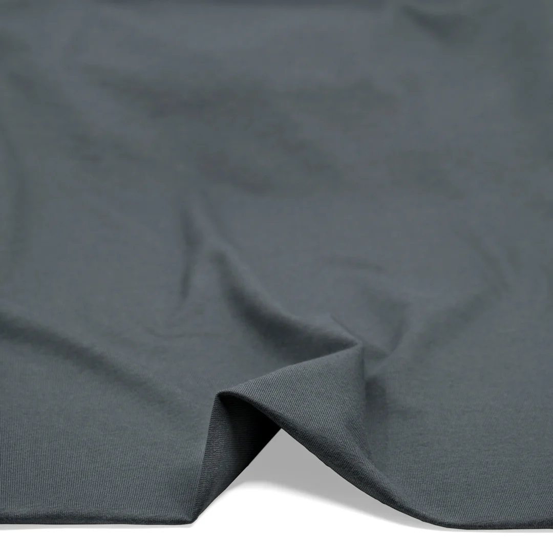 Cotton Modal Jersey Knit - Slate Blue - Image 2