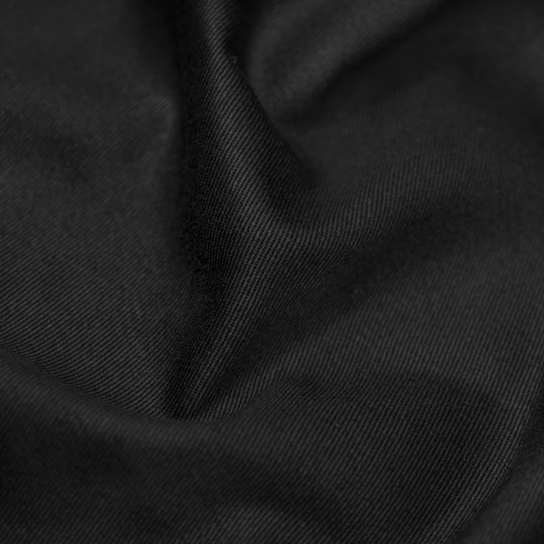 Crisp Cotton Chino Twill - Black - Image 2