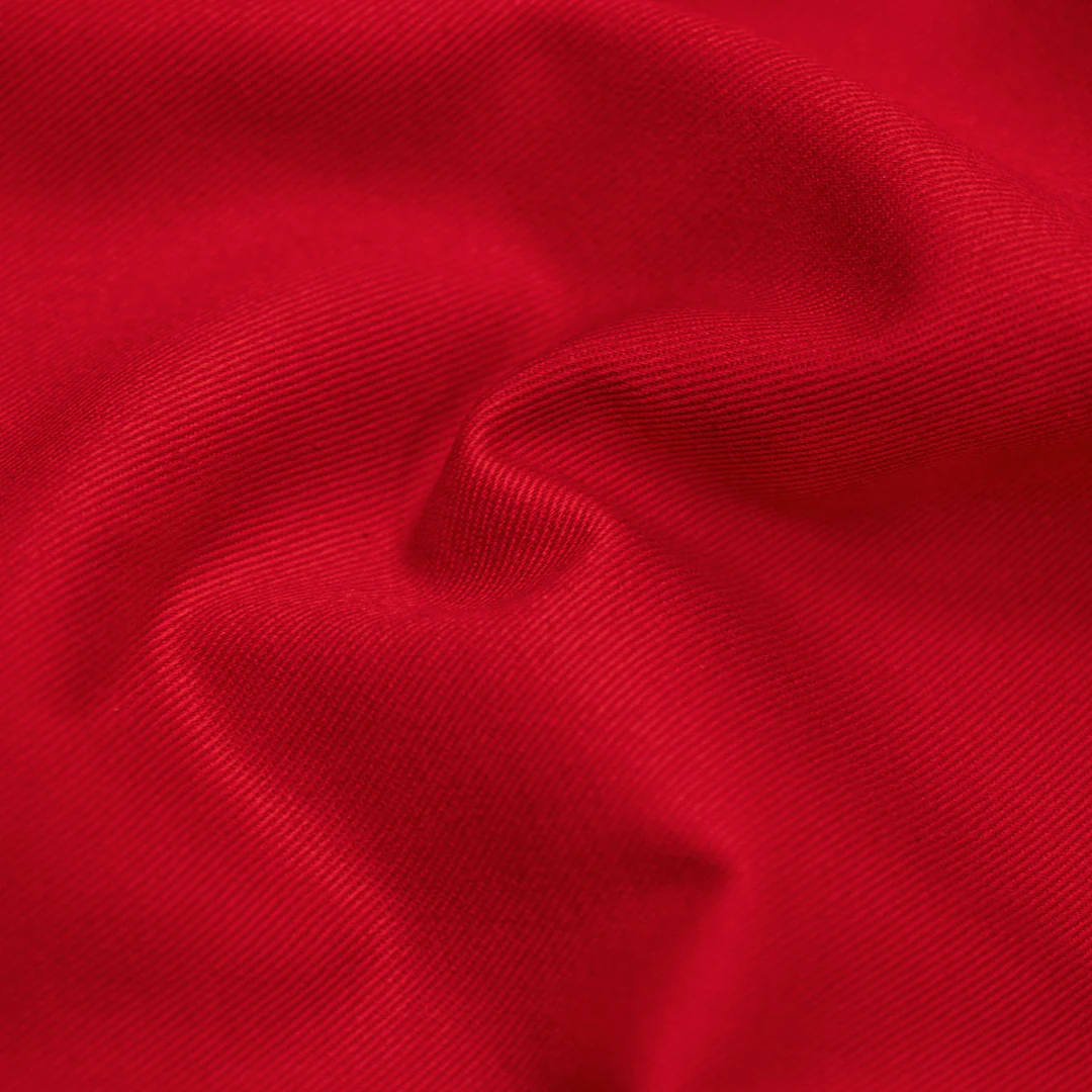 Crisp Cotton Chino Twill - Fire Red - Image 2