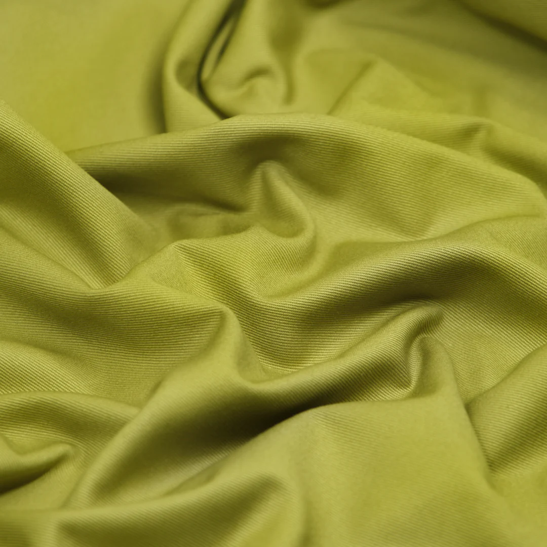 Crisp Cotton Chino Twill - Key Lime - Image 2
