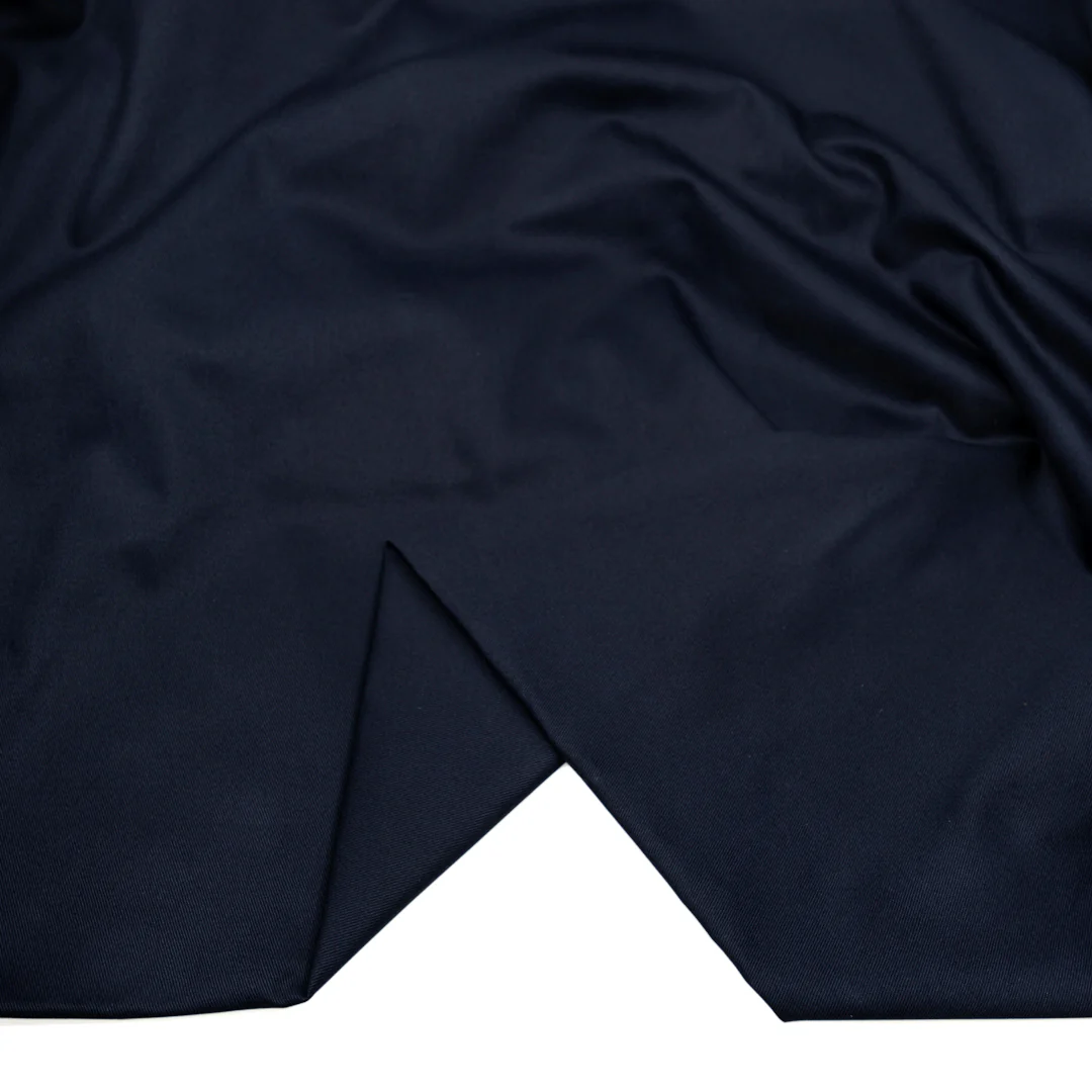 Crisp Cotton Chino Twill - Midnight Blue