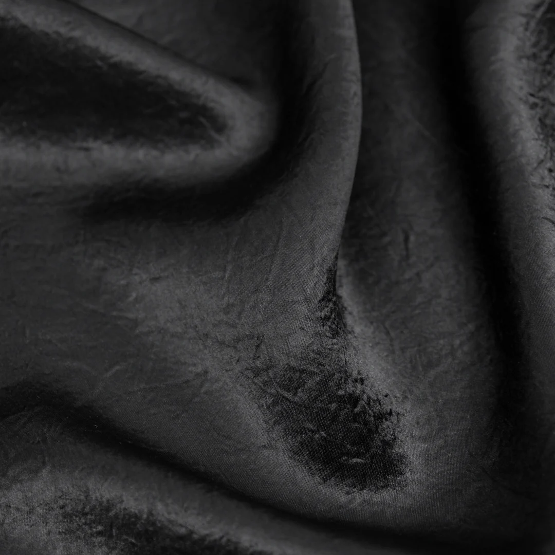 Crushed Satin - Black