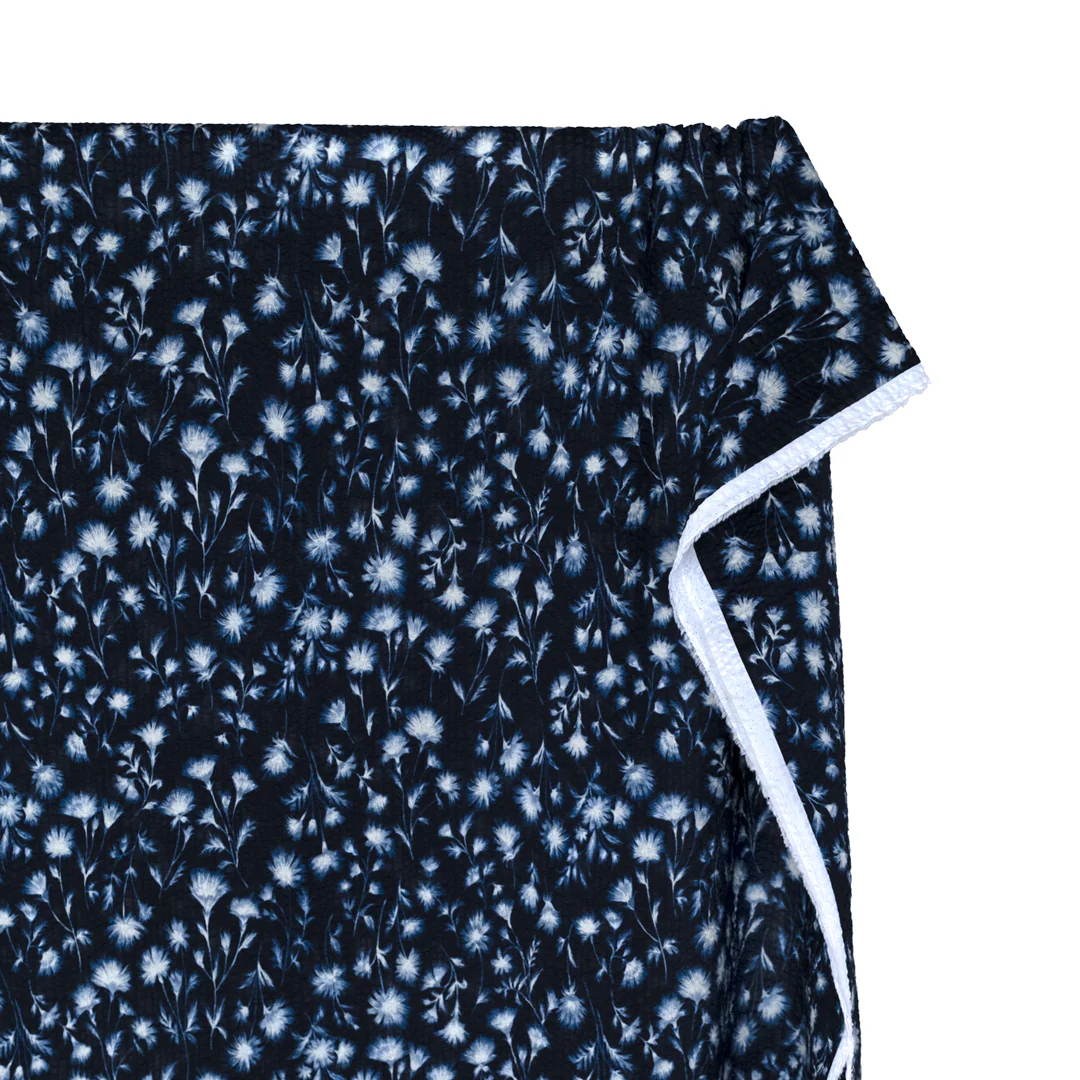 Cyanotype Crinkle Cotton - Indigo/Ivory - Image 4