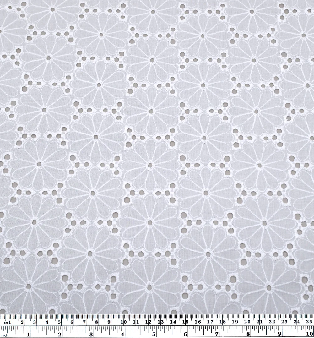 Daisy Pop Cotton Eyelet - Ivory - Image 3