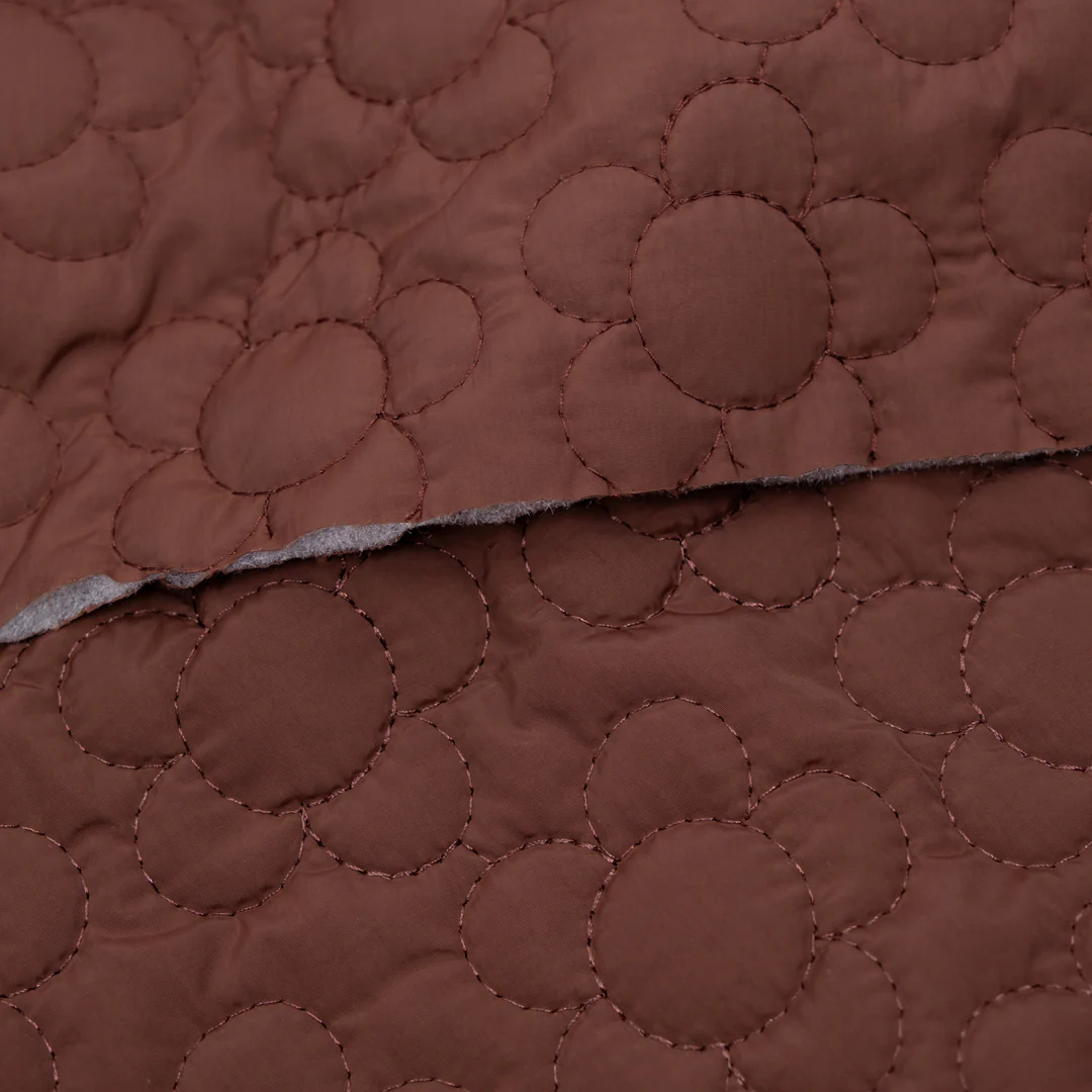 Daisy Quilted Nylon Puffer - Baked Clay
