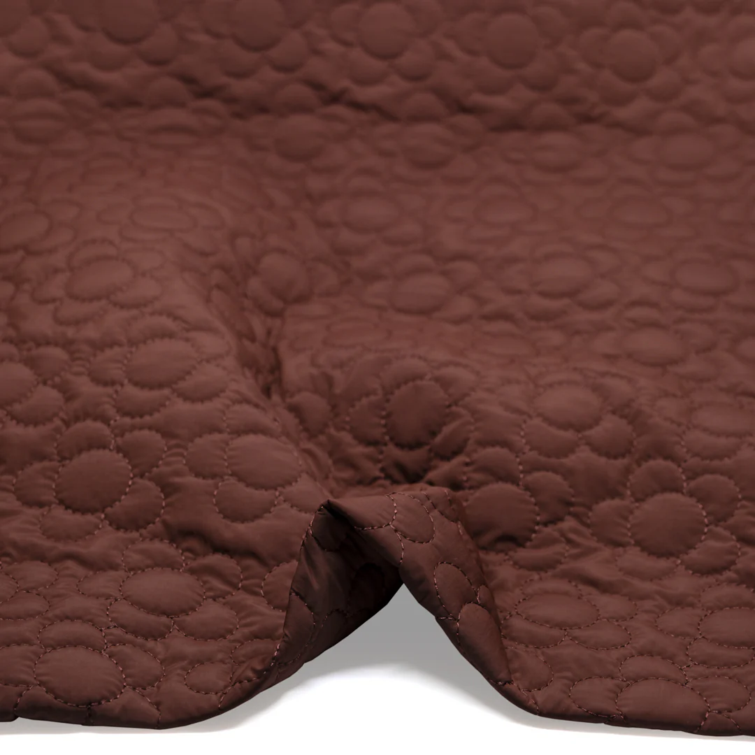 Daisy Quilted Nylon Puffer - Baked Clay - Image 2