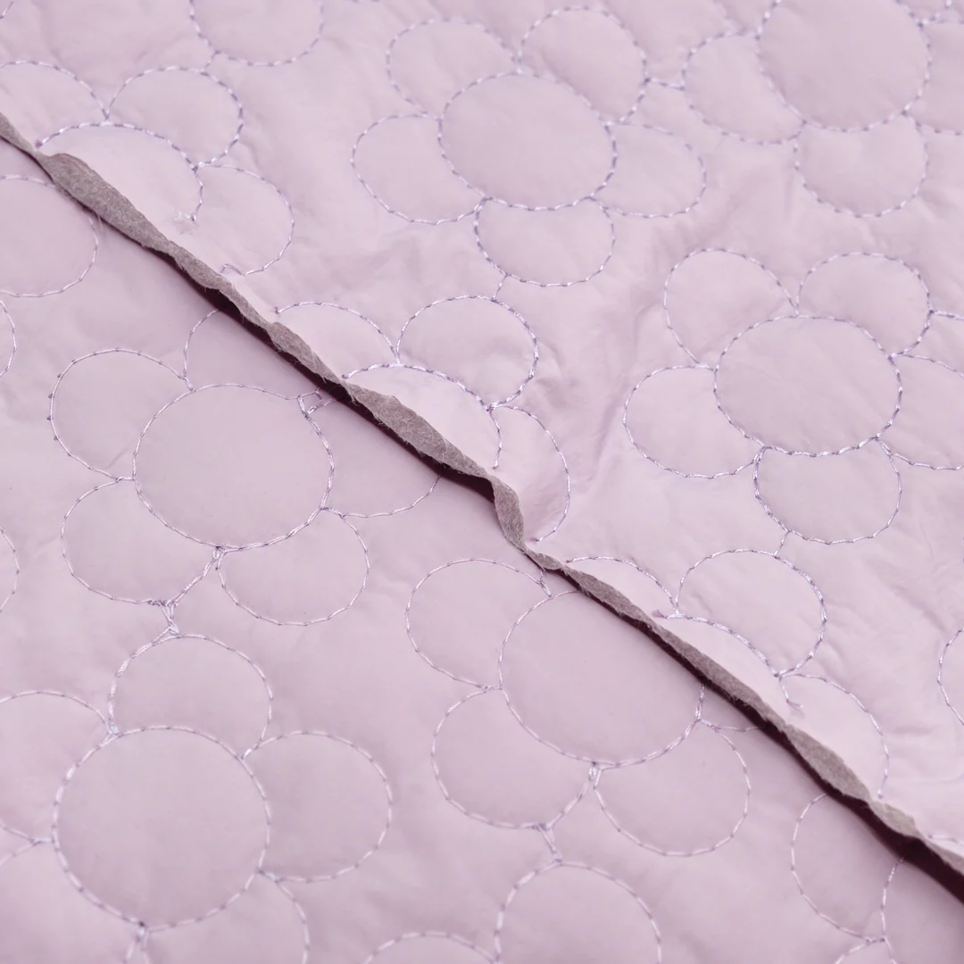 Daisy Quilted Nylon Puffer - Dusty Lilac