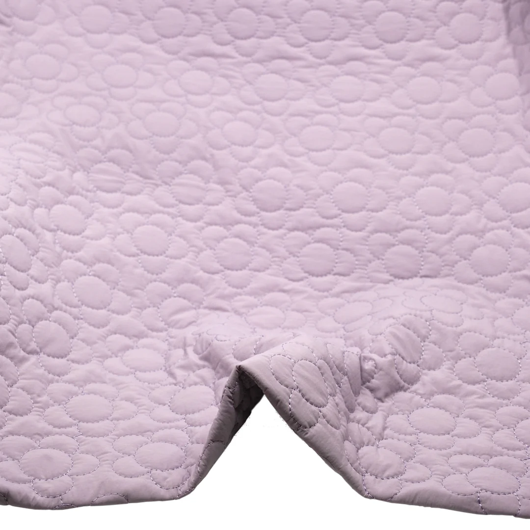 Daisy Quilted Nylon Puffer - Dusty Lilac - Image 2