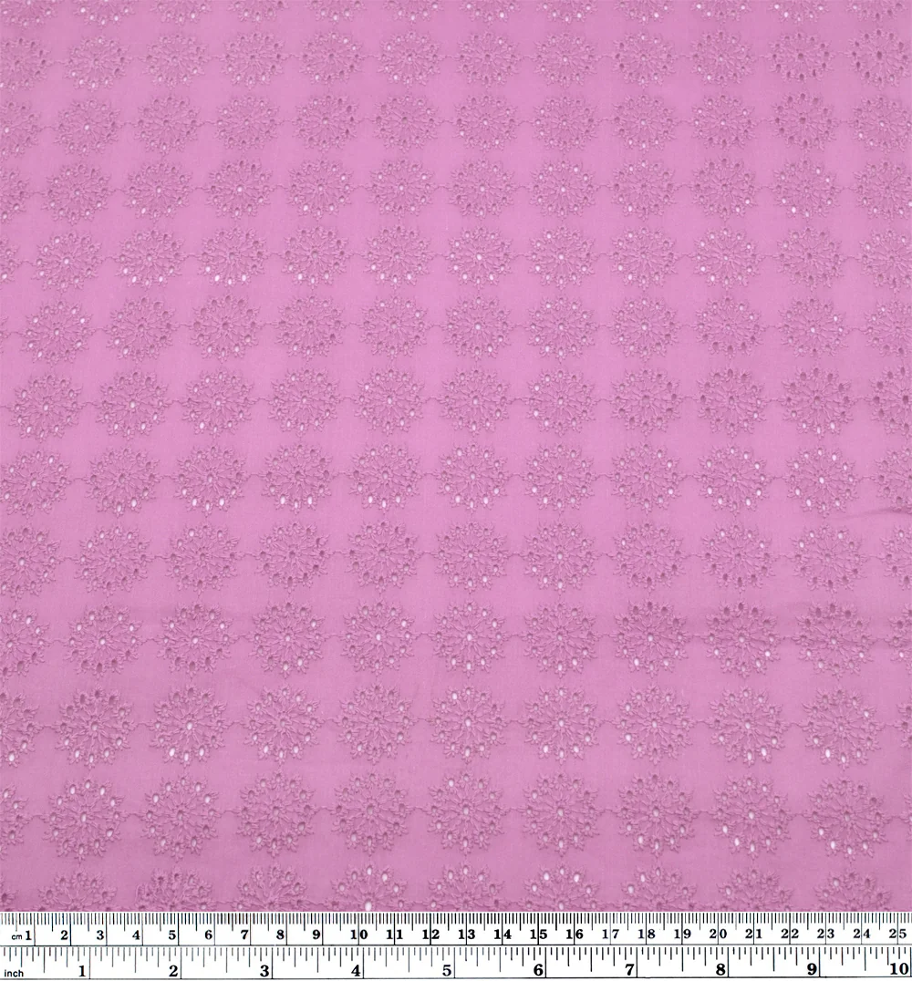 Dandelion Burst Cotton Eyelet - Pale Dahlia - Image 3
