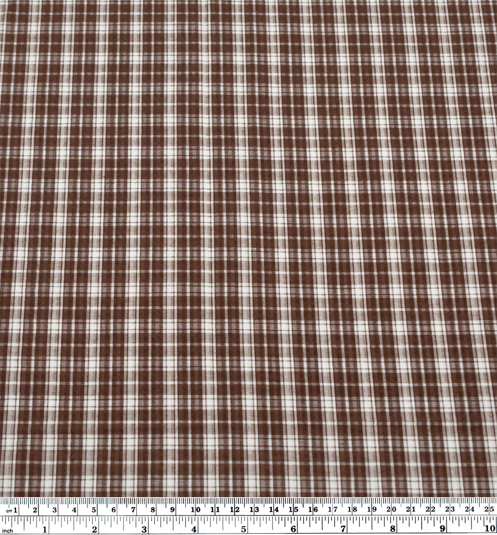 Daytrip Plaid Poly Cotton Seersucker - Clove - Image 3