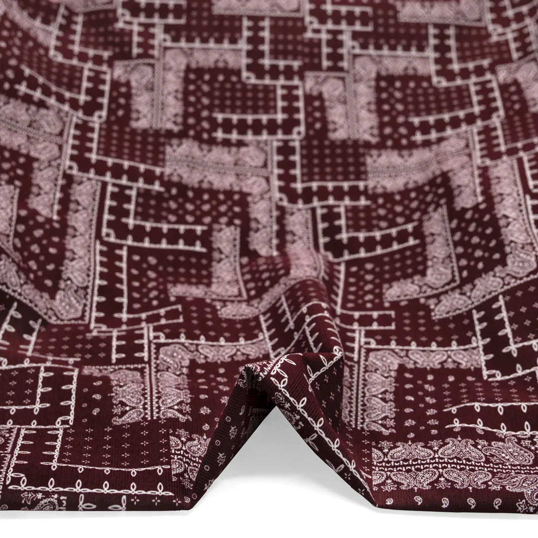 Deadstock Bandana Baby Cord - Maroon - Image 2