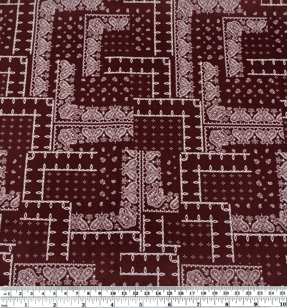 Deadstock Bandana Baby Cord - Maroon - Image 3