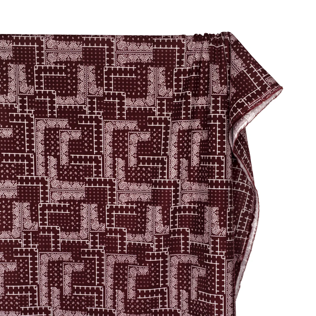 Deadstock Bandana Baby Cord - Maroon - Image 4