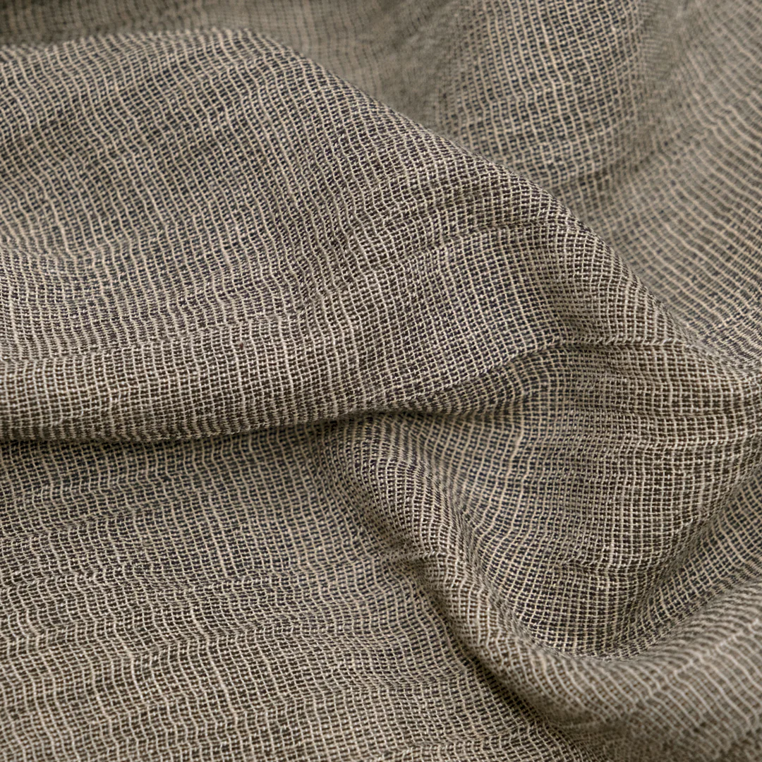 Deadstock Chambray Cotton Blend Gauze - Granite - Image 2