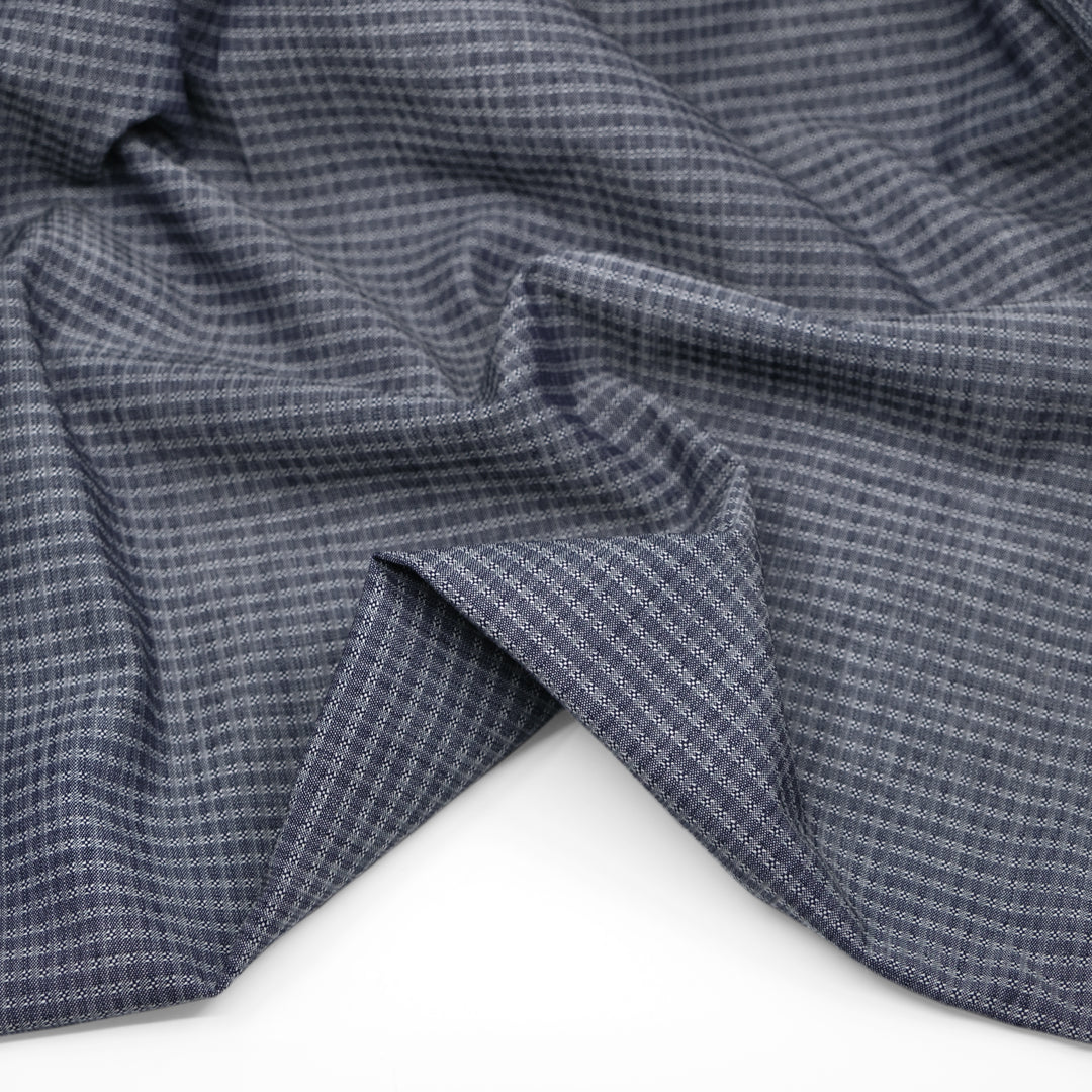 Deadstock Cone Mills Jacquard Denim Shirting - Indigo Chambray
