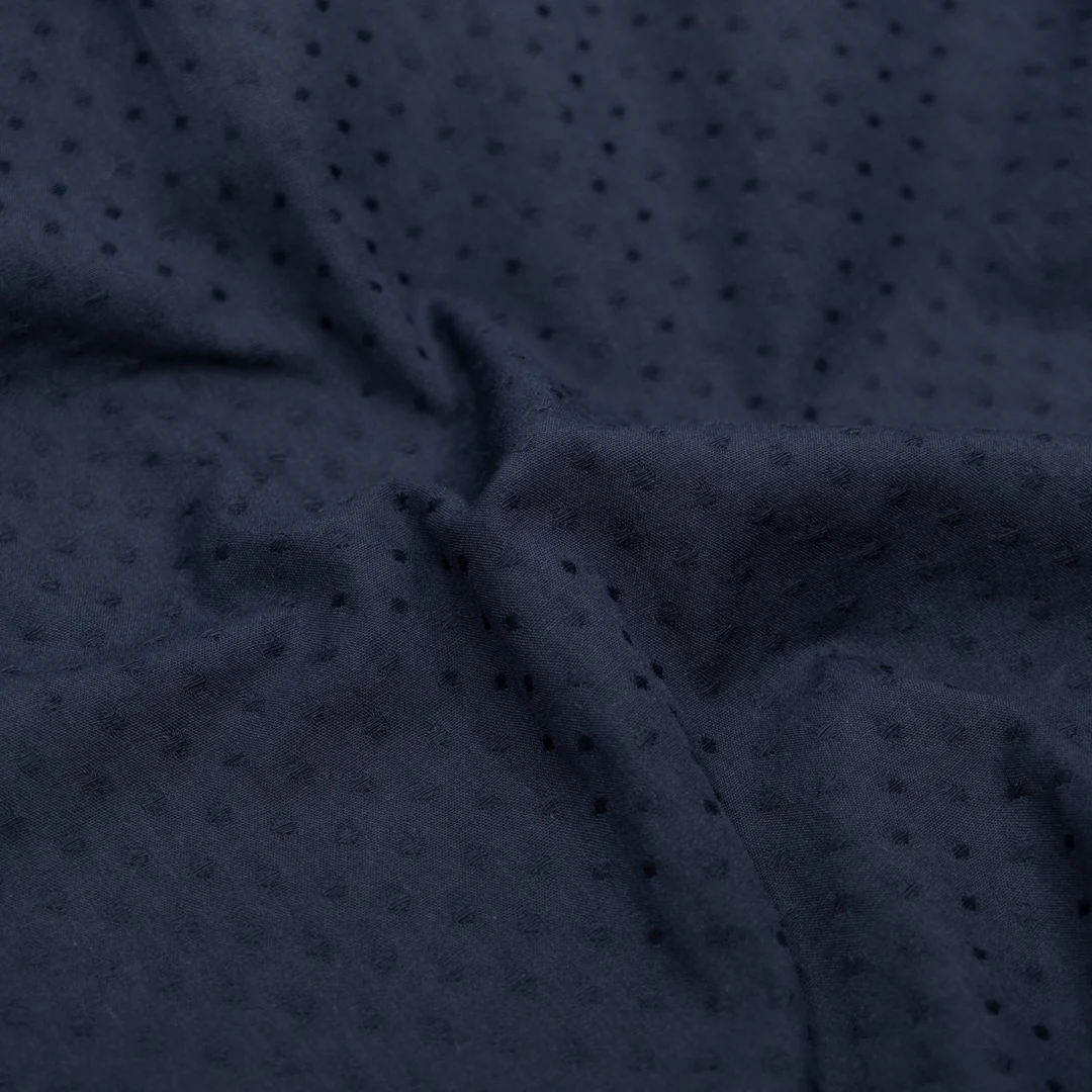 Deadstock Crisp Cotton Dobby - Navy