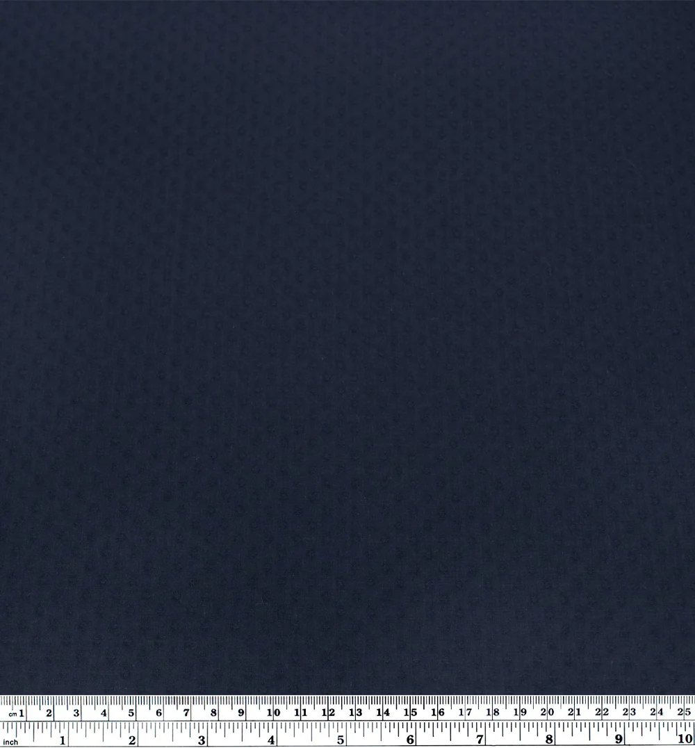 Deadstock Crisp Cotton Dobby - Navy - Image 4