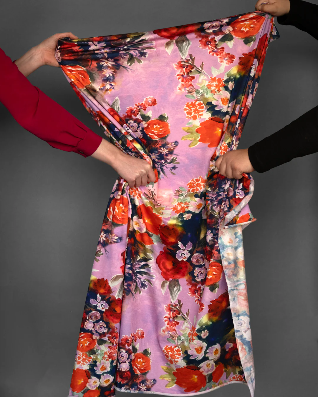 Deadstock Floral Euphoria Viscose Jersey - Candy Pink - Image 2