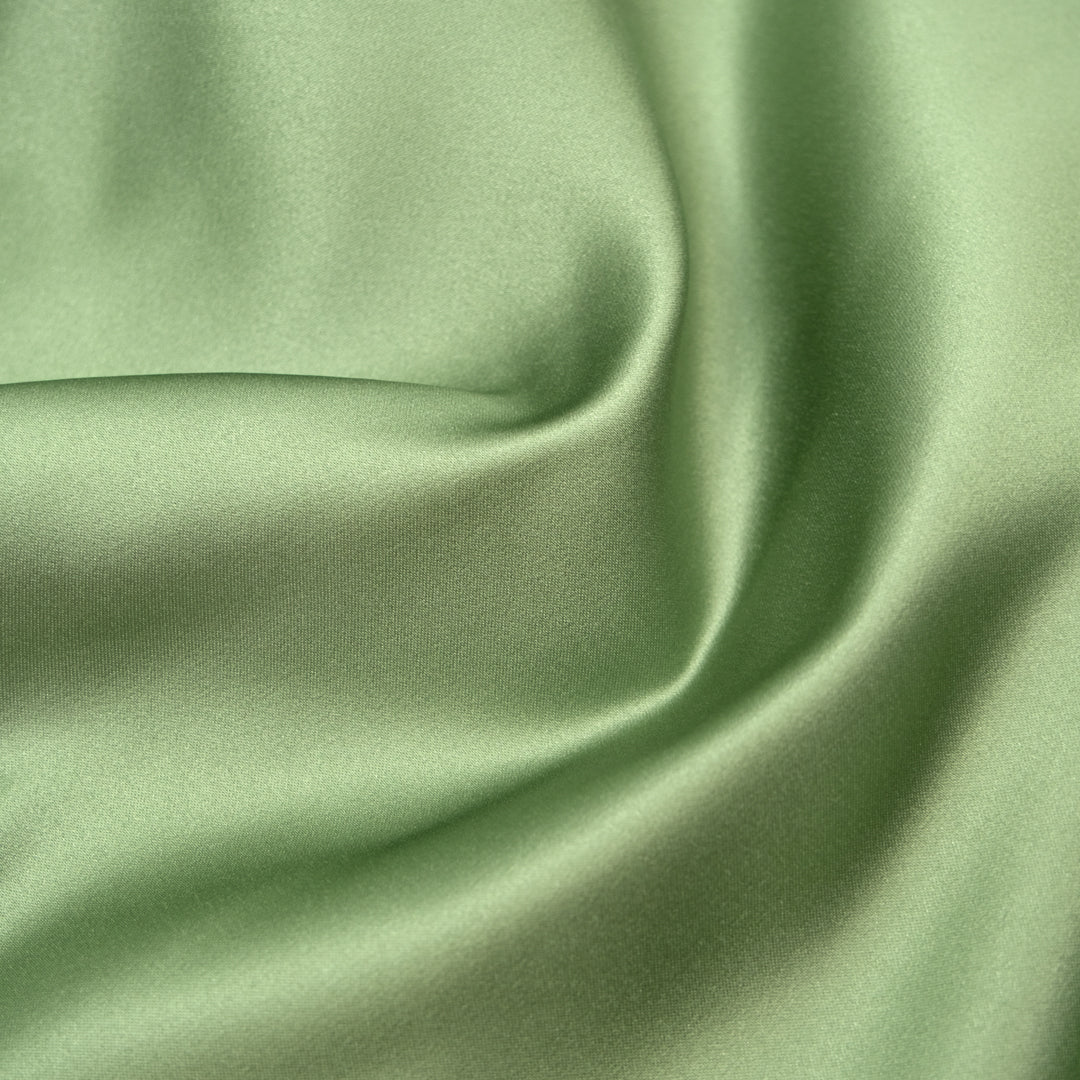 Deadstock Heavyweight Poly Satin - Leaf Green