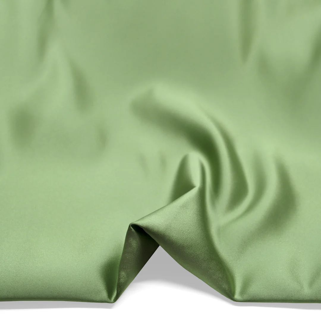 Deadstock Heavyweight Poly Satin - Leaf Green - Image 3