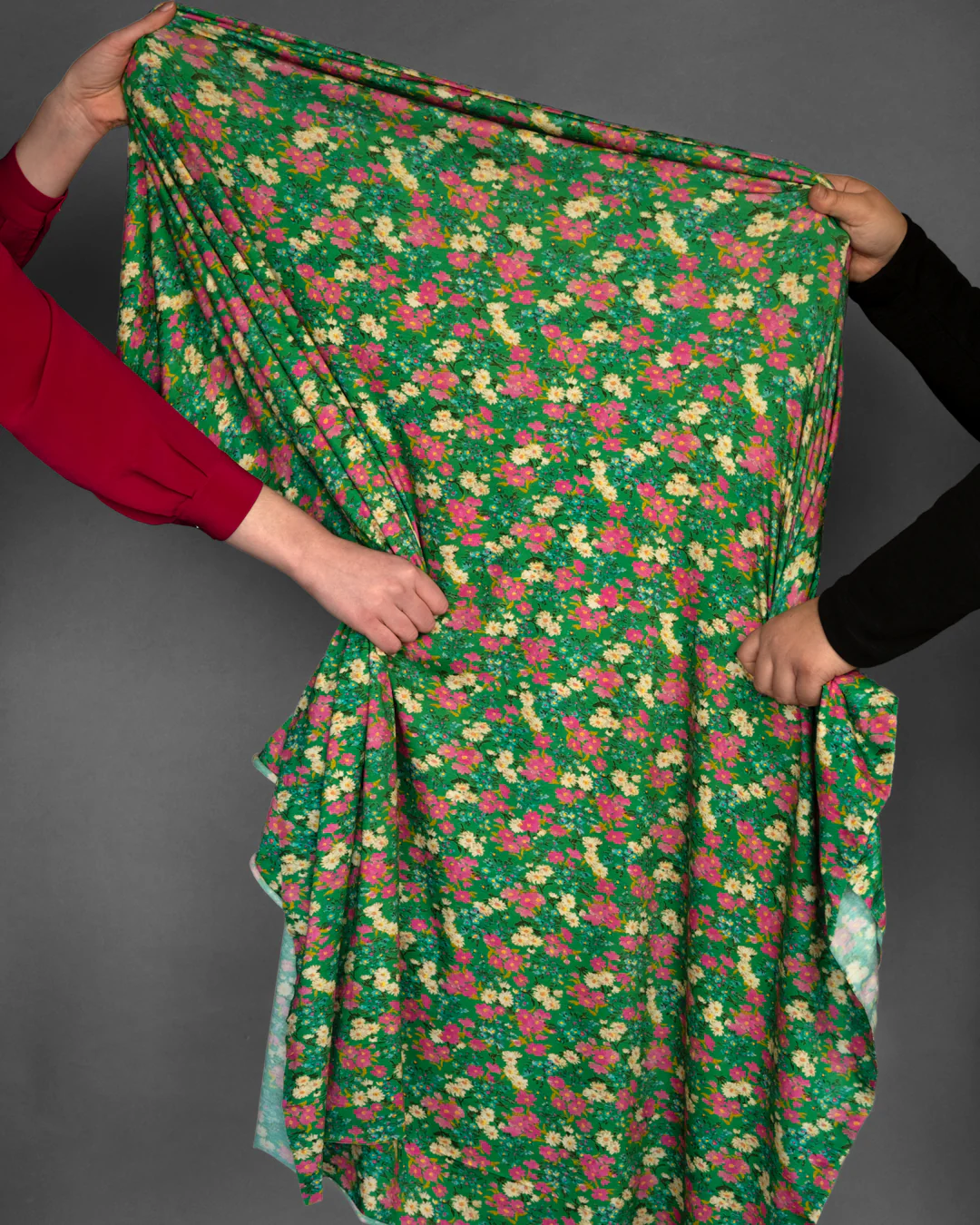 Deadstock Meadow Mirage Viscose Jersey - Kelly Green - Image 2