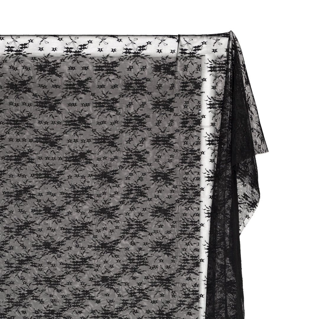 Deadstock Onyx Mesh Lace - Black - Image 5