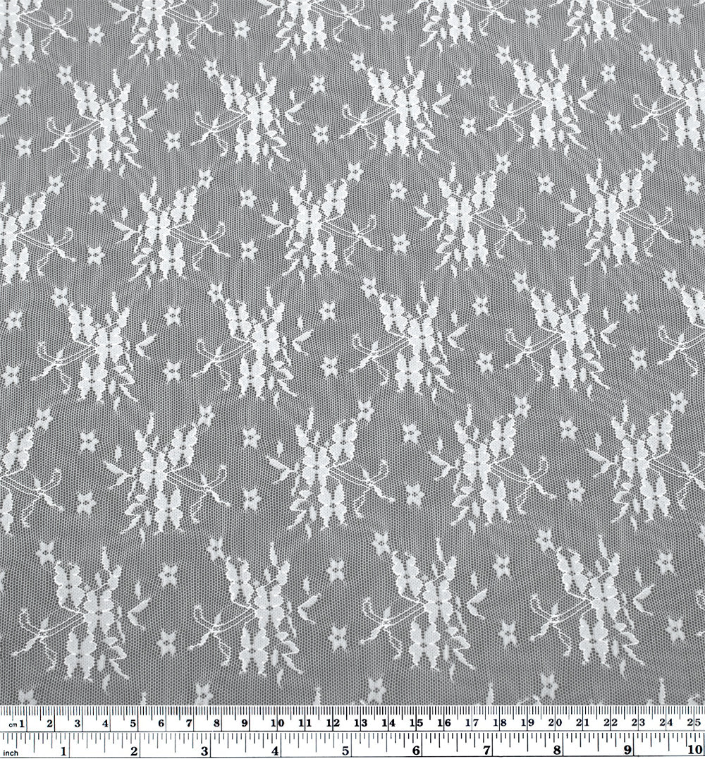 Deadstock Onyx Mesh Lace - White - Image 4
