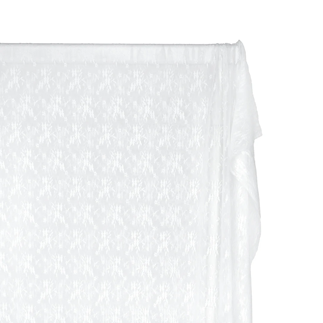 Deadstock Onyx Mesh Lace - White - Image 5